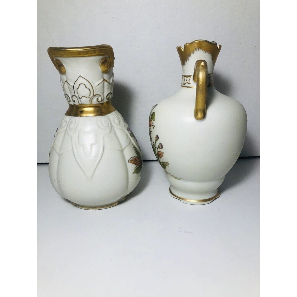 Vintage Porcelain Pitcher and Bud Vase BEAUTIFUL PIECES!! Set Of 2 - Picture 4 of 12